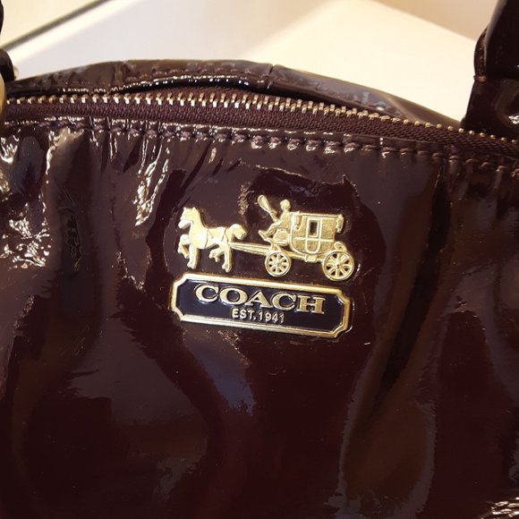 Coach Madison Lindsey Satchel Patent Leather - Picture 8 of 9